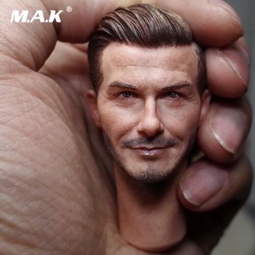 1/6 Scale Male Figure Accessory Soccer Star David Beckham Head Sculpt Model Toys for 12" Man Body Model Toy