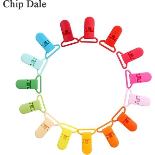 10/20pcs 25mm Plastic Pacifier Clip Nipple Holder Baby Dummy Clips Soother Suspender Baby Teething Toy DIY Accessories
