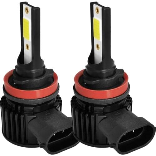 2PCS COB Chips LED 10000LM/PAIR Mini Car Headlight Bulbs H7 H8 H9 H11 Headlamps Kit 9005 HB3 9006 HB4 Auto Fog Lamps 6500K 8000K