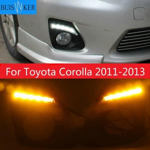2PCS LED DRL For Toyota Corolla 2011 2012 2013 LED Daytime Running Super Brightness 12V Car Waterproof ABS Daylight Bulb