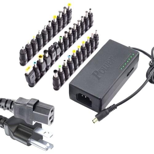 34Pcs Universal Power Adapter 96W 12V To 24V Adjustable Portable Charger For Dell Toshiba Hp Asus Acer Laptops Us-Plug