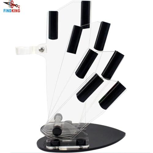 Transparent and heart botton acrylic ceramic knife holder, kitchen knife stand