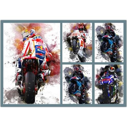 DIY diamond painting motorcycle racing art decoration wall rhinestone embroidery mosaic picture for corridor bedroom home decora