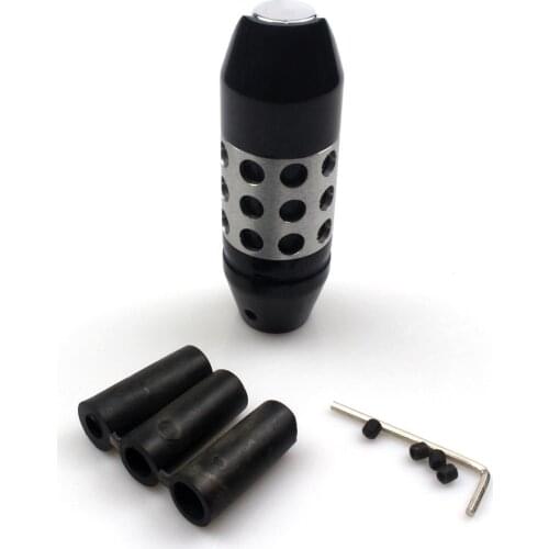 Aluminum Black Strip w Holes Universal Gear Shift Knob Car Truck Automatic Lever Decor Accessories