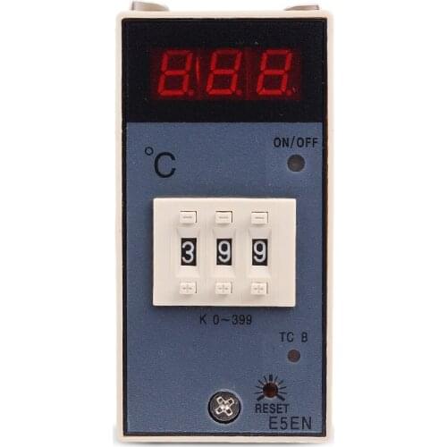 E5EN Digital temperature controller,AC 220V K type thermocouple thermostat 0-399C