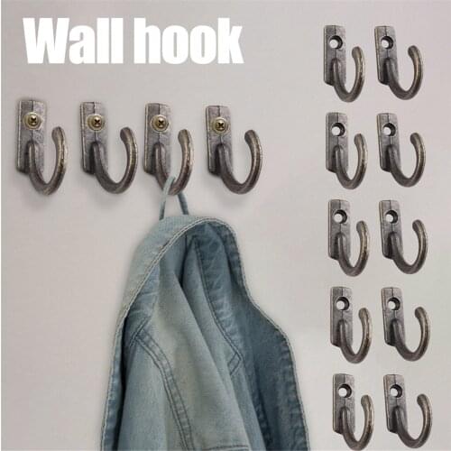 10 Pcs Vintage Hat Coat Door Hooks Wall Mounted Zinc Alloy Hook Hanger Home Towel Hanger Bathroom Wall Hook Rack Clothes Hooks