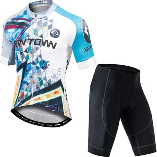 Hot selling men summer cycling suit high elasticity bike jersey compression bicycle set