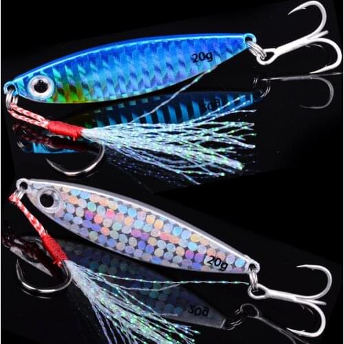 Metal Jig Fishing Lure Bass Fishing Jigs Weights 7-30g Holographic Trolling Saltwater Lures Artificial Fish Tackle Pike