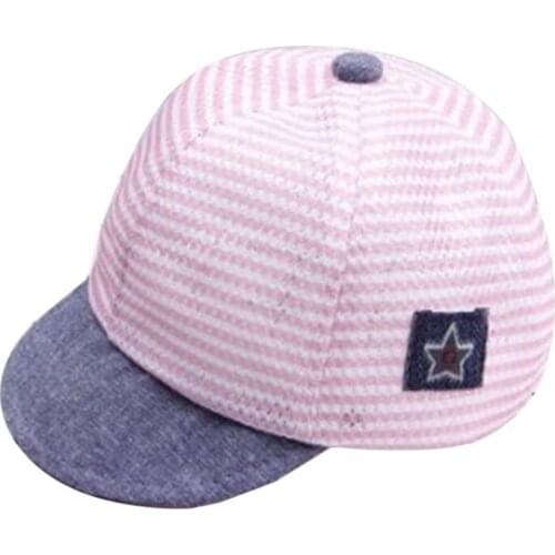 Stripe Cute Cap Summer Autumn High Quality Skin-Friendly Hat Comfortable Simple Girl Boy Hats Star Embroidered Baseball Caps