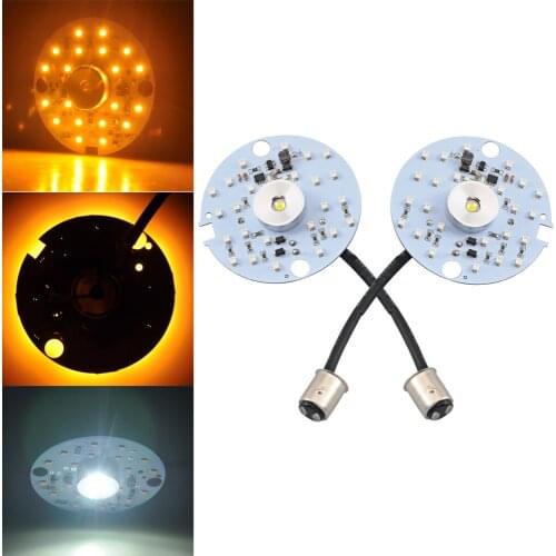 Motorcycle Pair LED Signal Insert Panel Turn Signal Light For Harley Touring Electra Glide Ultra Classic