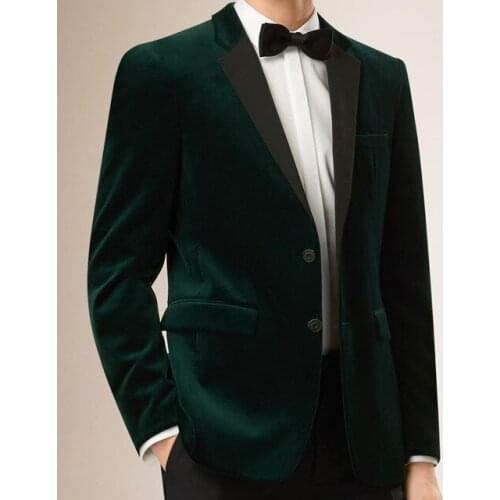 Mens Velvet Blazers Custom Made Slim Fit Dark Green Velvet Jacket Men, Tailored Velvet Blazers For Men,Mens Velvet Suit Jacket