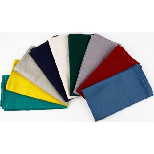 New 30x40cm Slub cotton Linen Napkins placemat heat insulation mat dining table mat kids Fashion Napkin fabric table placemats