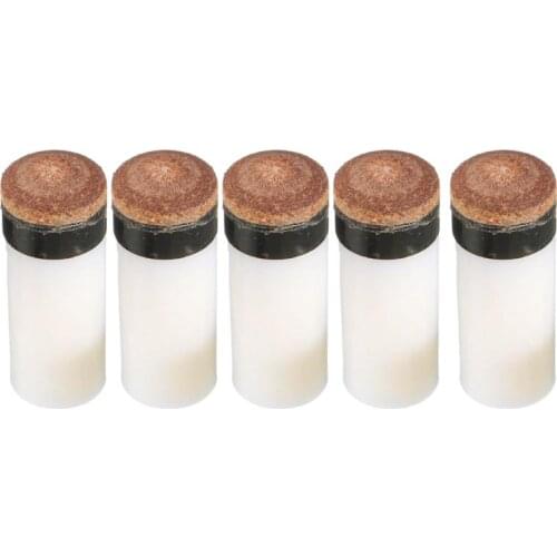 New 5pcs Billiard Replacement Set Pool Cue Tips 12mm Pool Billiard Cue Stick Ferrules 5x Screw-On Tips for Snooker High Quality