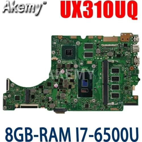 New UX310UQ Laptop motherboard for ASUS UX310UQK UX310UQ UX310UV UX410UV UX410UQ UX410UQK mainboard 8GB I7-6500U GT940MX-GPU