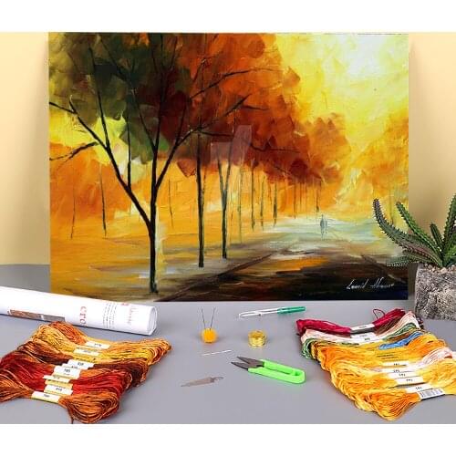 Broken Sunbeams Pre-Printed 11CT Cross Stitch Full Kit DIY Embroidery DMC Threads Craft Knitting Hobby Handicraft Wholesale