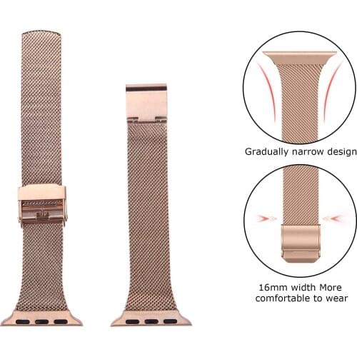 Milanese Slim strap For Apple Watch band 44mm 40mm iWatch band 42mm 38mm Stainless steel bracelet Apple watch series 6 5 4 3 SE