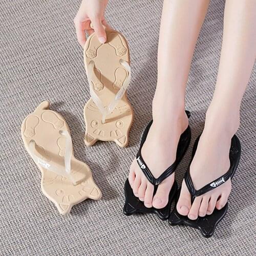 2021 Summer Slippers Women Casual Massage Durable Flip Flops Beach Sandals Female Wedge Shoes Striped Lady Room Slippers