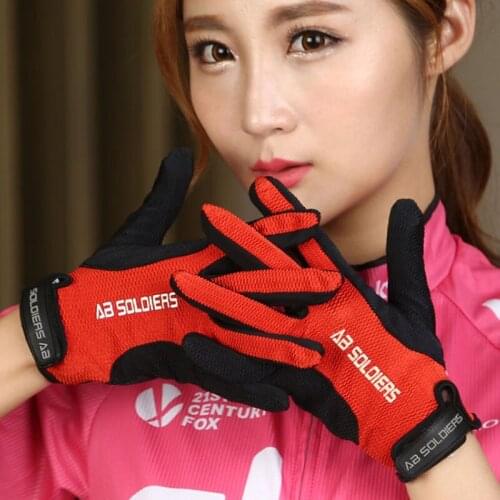 2018 new breathable woman Cycling gloves mountain bike bicycle sports honeycomb palm heart silicone non-slip touch screen gloves