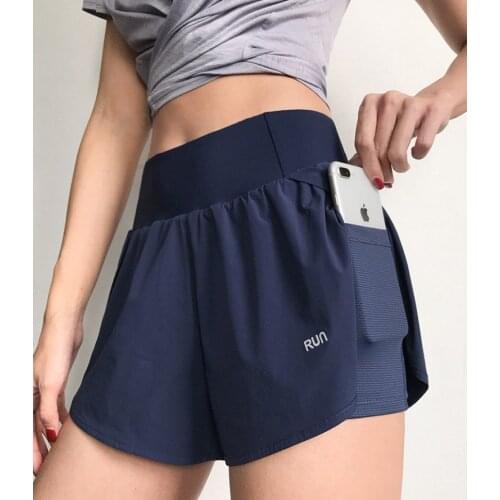 Womens Sports shorts summer light proof running fast dry GYM fitness shorts in pocket training high waist girls Yoga leggings