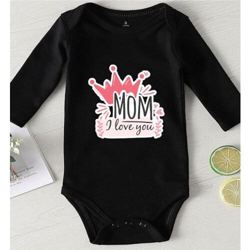 Winter Jumpsuit Kids Newborn Girl Outfit Infant Toddler Winter Clothing Printing Love Mom Baby Clothes Boy Kids' Things