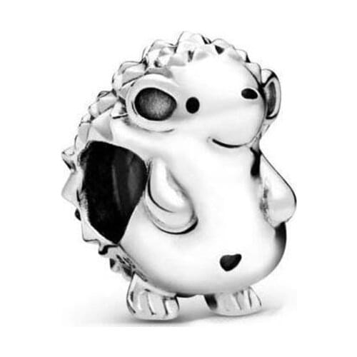 2019 New Original 925 Sterling Silver Bead Nino the Hedgehog Charm Fit Pandora Bracelet Bangle Necklace Women DIY Jewelry