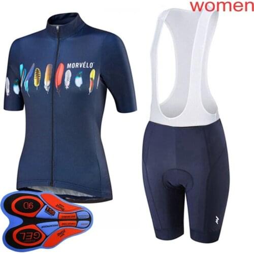 2021 Pro Team Cycling Jersey Bib Shorts Set Womens Summer Short Sleeve Bicycle Outfits Mtb bike sportswear Ropa Ciclismo Y210129