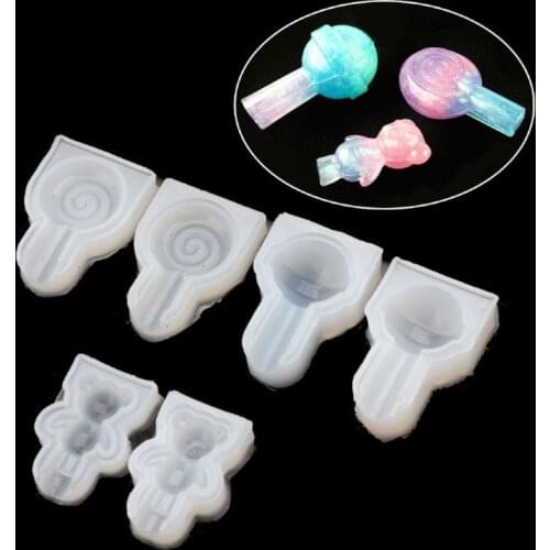 3D Bear Lollipop Craft DIY UV Resin Liquid Silicone Molds Jewelry Making Tools