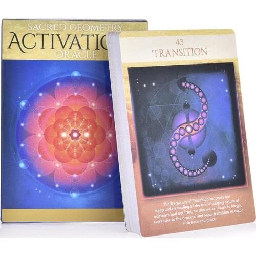 44 Sheets Sacred Geometry Activations Oracle Deck Board Game Tarot Cards English Tarot Deck For Family Indoor Fun Card Game PDF