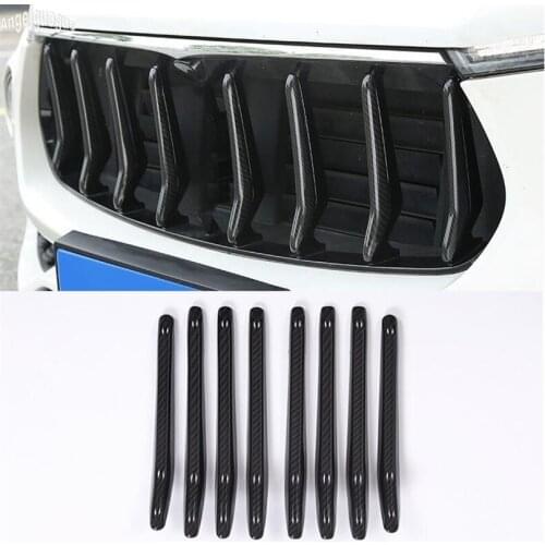 ABS carbon fiber colors style For Maserati Levante 2016-18 accessories Car Front Grilles Trim sticker Sport Strips Grill Cover