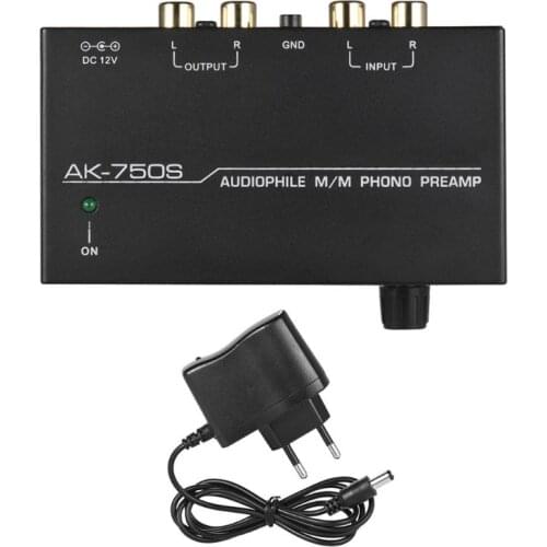 Ak-750S Audiophile M/M Phono Preamp Preamplifier Amplifier US/EU Plug Adapter