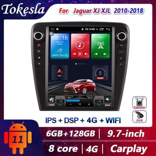 Tokesla Android 10.0 car radio audio DVD intelligent touch Central Multimedia gps receiver screen system for Jaguar XJ 2010-2018