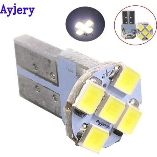 AYJERY Wholesales 2000X T10 3528 led 12V W5W 5 SMD 1210 194 168 Car Auto Reading Lights Luggage Compartment Light Car Door Light