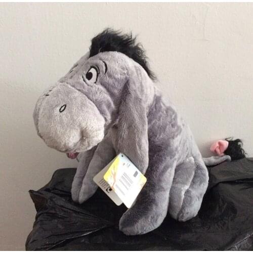 Free Shipping 36cm Original Eeyore Donkey Stuffed Animal Plush Toy 14'' Gray Donkey Soft Doll for Children Birthday