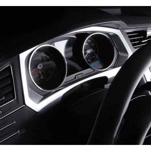 For Tiguan Second Generation 2017-2019 ABS dashboard meter Instrument Panel gauge frame Decorative Frame Cover Trim Car styling
