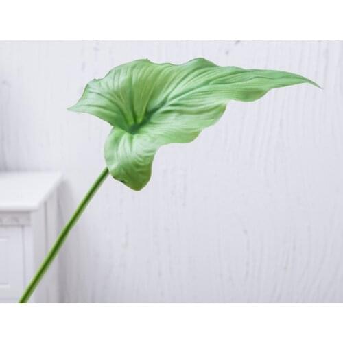 High Imitation PU Calla Lily Leaves Simulation Flower Decoration Red Palm Leaves Flower Arrangement Accessories Green Leaves