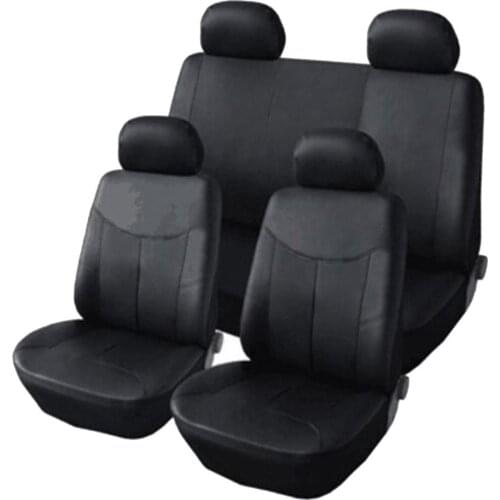 9 Set Car Seat Covers Wear-resistant Durable Faux Leather Auto Seat Cover Set Universal Car Interior Seat Protector Accessories