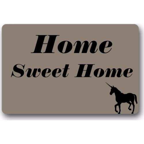 Entrance Floor Mat Non-slip Doormat Home Sweet Home Outdoor Indoor Rubber Mat Non-woven Fabric Top 15.7x23.6 Inch