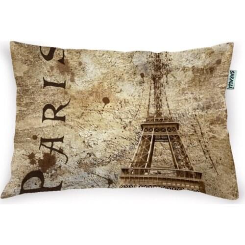 Best home Paris Desenli 3d Digital Baskılı Dekoratif Dekoratif Kırlent Kılıfı