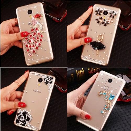M8 M2 M3 M5 M6 Note M3s M5s M5c M6s Luxury Bling Rhinestone Case for Meizu M15 MX5 MX6 U10 U20 16XS X8 16T C9 Pro 6 6s 7 Plus