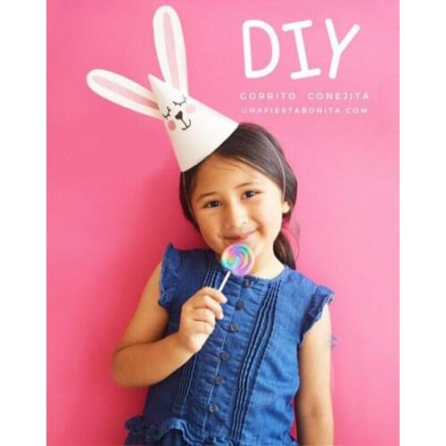 Cute Bunny Handmade Cap Birthday Party Hats Baby Decoration Boy Girl Gifts Supplies