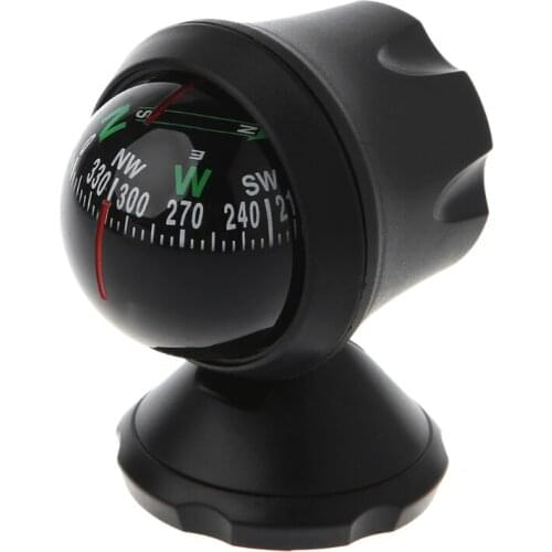 Mini Car Compass Flexible Navigation Dashboard Auto Ball Cup Vehicle Adhesive 87HE