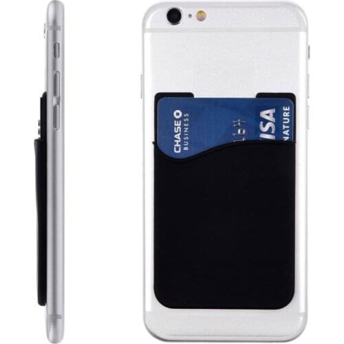 Fashion Adhesive Sticker Back Cover Credit Card Women Men Holder Bag Case Pouch For Cell Phone Bus Car Credit ID Card Key Wallet