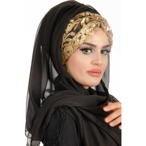 2021 New Season 2021 New Season Turkey Wedd Turkey-Arab Islamic Muslim Draped Scally Hijab Scarf Muslim Hijab Two Color Comfortable Use Anti Sweat Luxury Fashion Elegant Design Cotton Chiffon Shawl For Women Trend