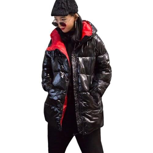 Hooded Parka Winter Coat Women Down Jacket 2021 Fashion Medium length Locomotive Jacket Coat Solid Keep Warm Wotton Overcoat 706