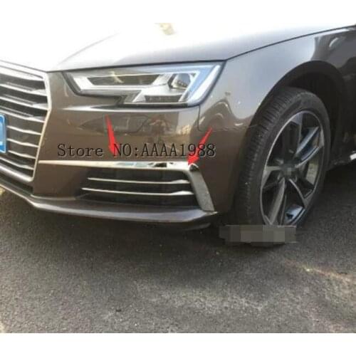 Front Foglight Eyelid Fog Light Eyebrow Lamp Cover Trim 2Pcs/Set For Audi A4 B9 8W 2017 2018 2019