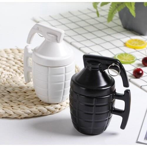 Personalized Creative Bomb cup Large Capacity Mug Bomb Coffee cup 3D Three-dimensional Ceramic cup With cover Bomb water cup