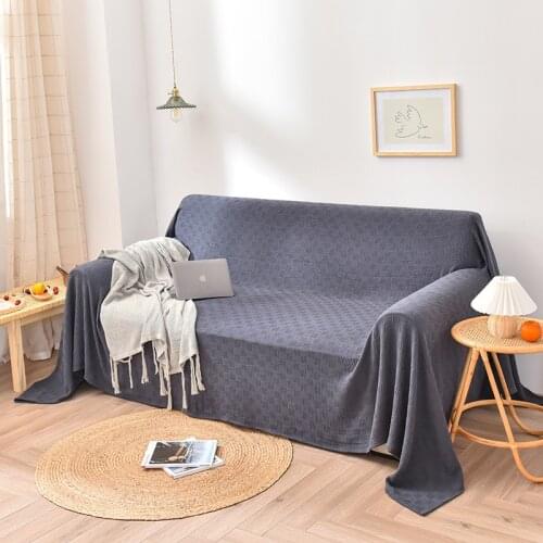 Grey White Yellow Fashion Sofa Towel Throw Blanket Solid Color Knitting Sofa Covers Plaid Couch Slipcovers Sofa Protection