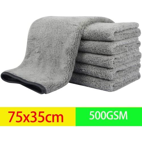 Soft Microfiber Dryer Towel Absorbent Car wash Cleaning Auto Detailing Towels Grey Large Car Wash Professional Cleaning Cloth