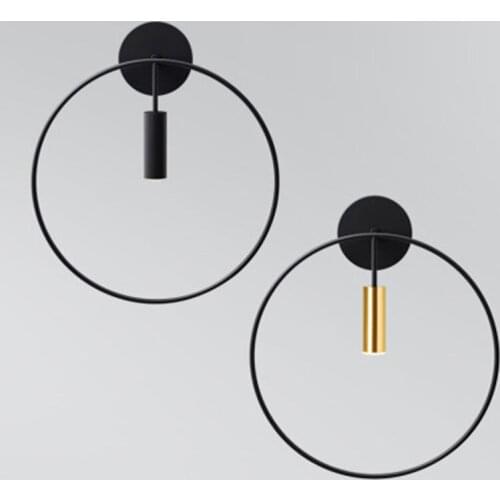 Post Modern Line Wall Lamp Minimalism Nordic Glass Ball Led Wall Sconce Light Fixtures Bathroom Bedside Mirror Lights Loft Decor