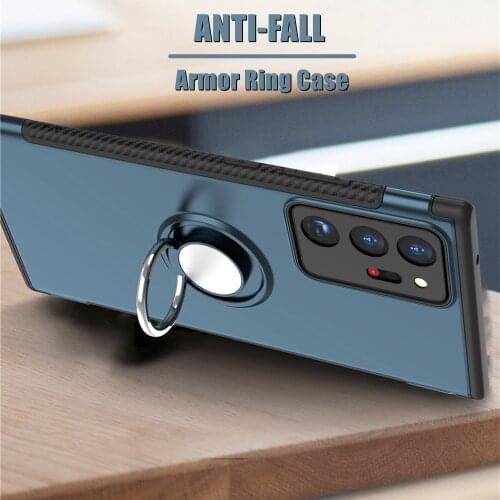 Shockproof Armor Kickstand Case For Samsung Galaxy Note 20 Ultra S20 Plus S20 Ultra S20+ Finger Magnetic Ring Holder Cover Funda